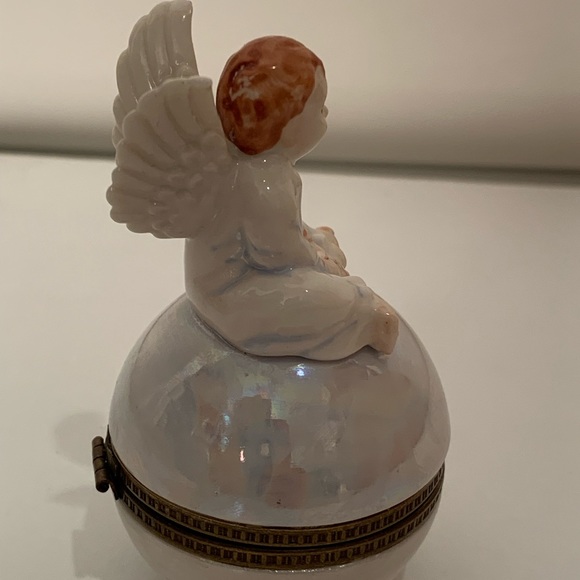 Angel Ornament Shaped Christmas 1993 Trinket - Picture 5 of 9